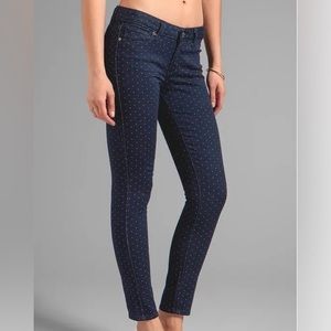 PAIGE Women’s Verdugo Ankle Skinny Jeans in Pin Dot Wash Size 30 Good Condition